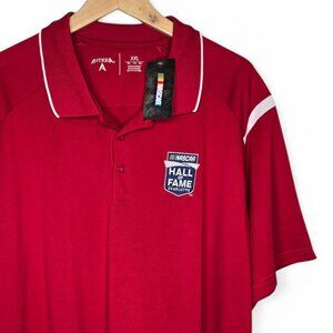 NWT Antigua Nascar Hall of Fame Striped Shoulder Polo Shirt Men Racing XXL